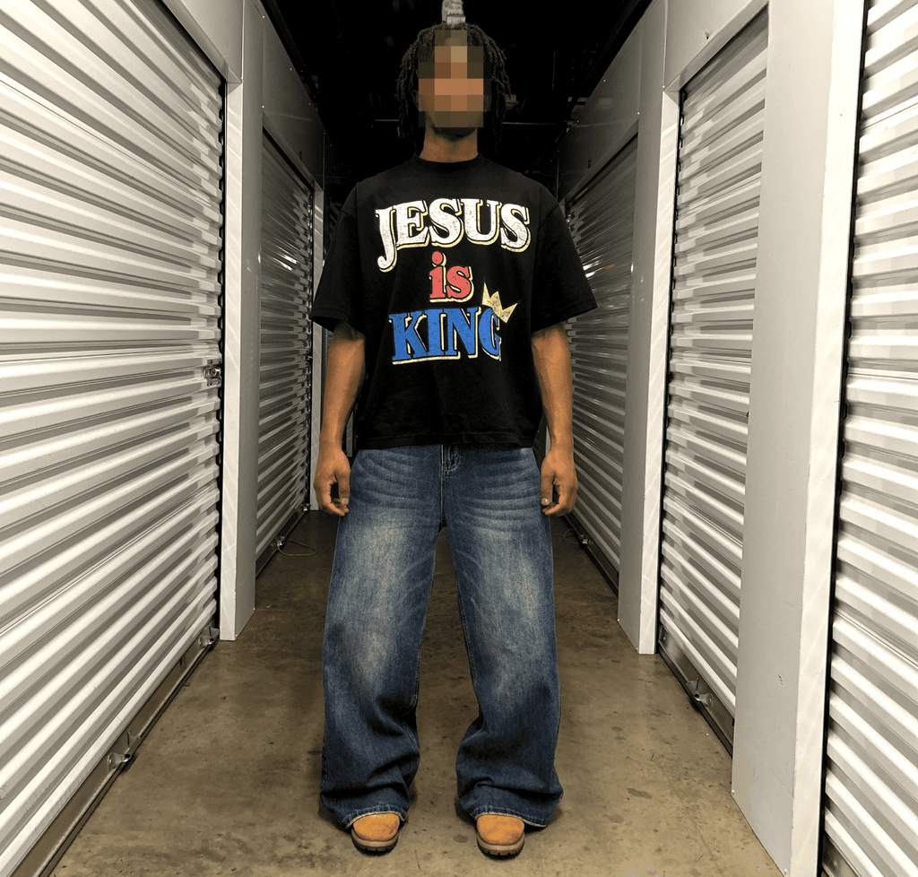Black Jesus Is King Tee (Oversized) - Divine Visions