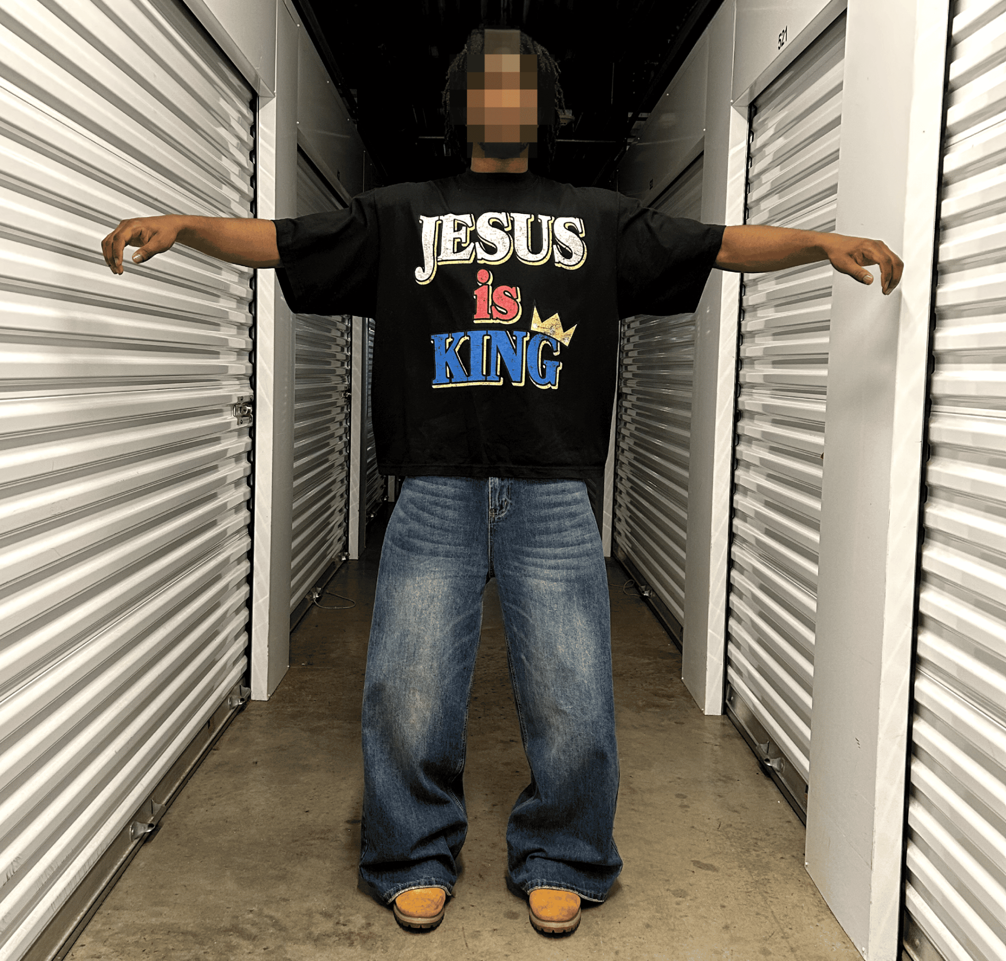 Black Jesus Is King Tee (Oversized) - Divine Visions