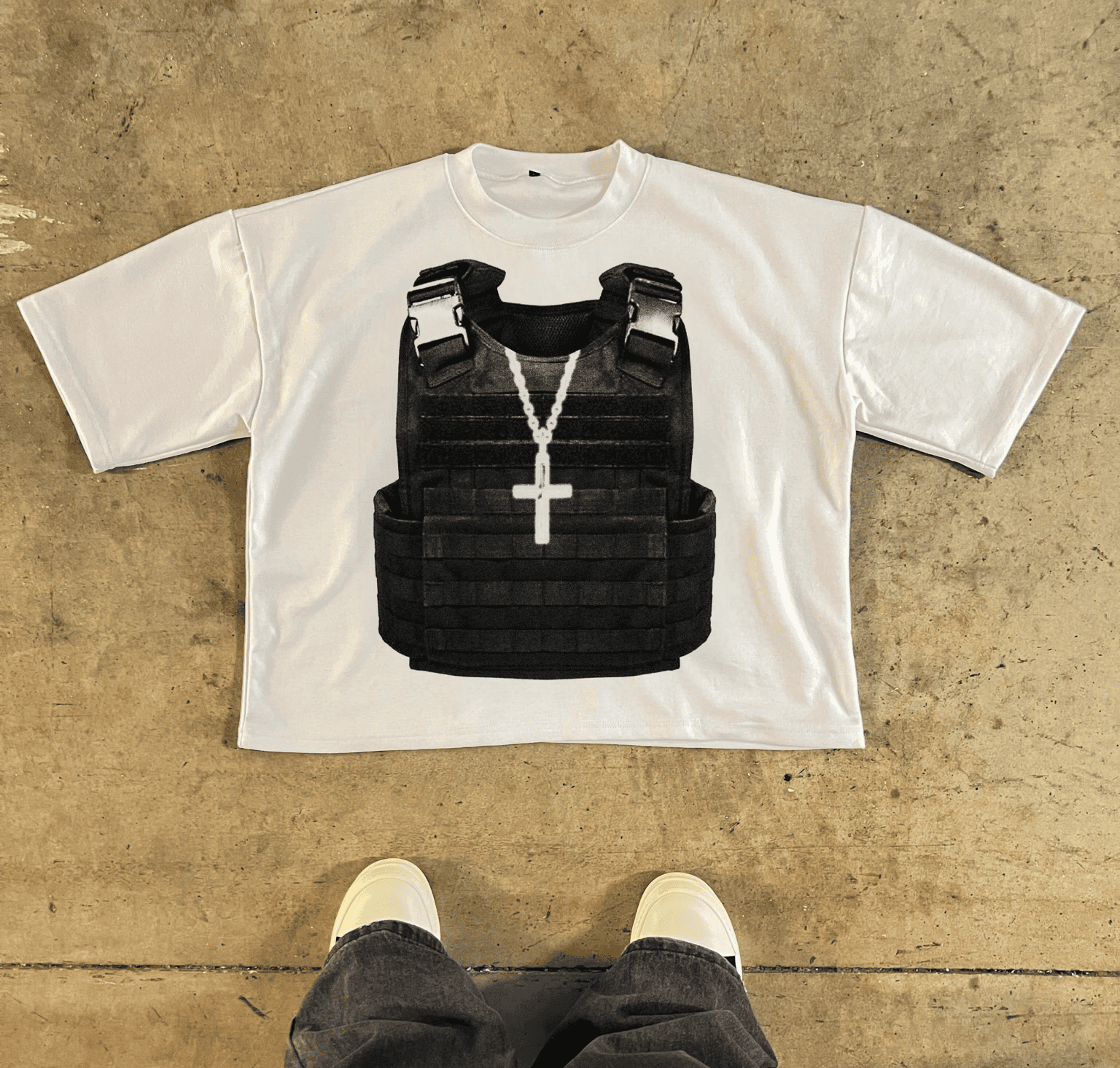 Black War On Sin Tee (Oversized) - Divine Visions