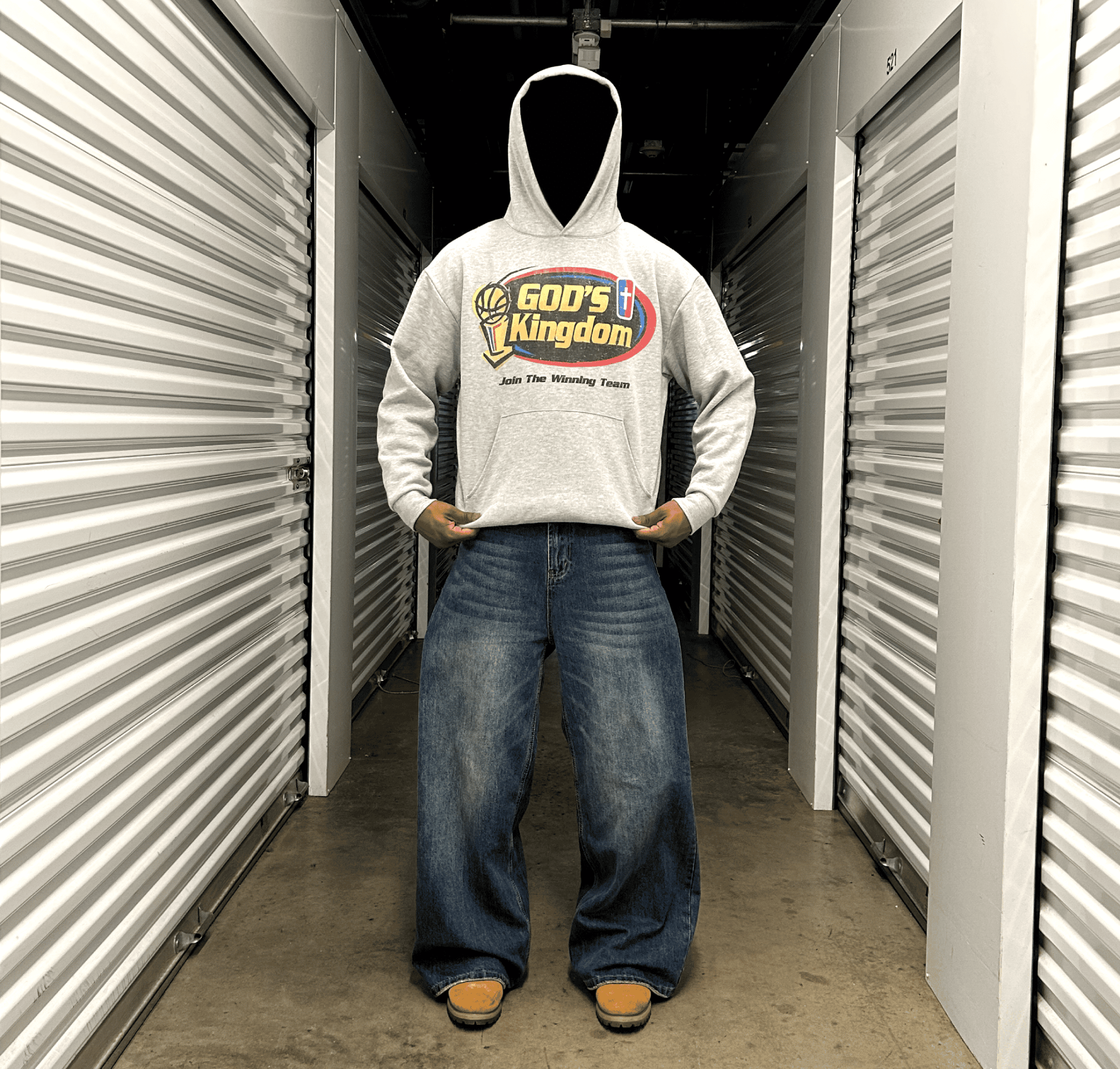 Gray God's Kingdom Hoodie - Divine Visions