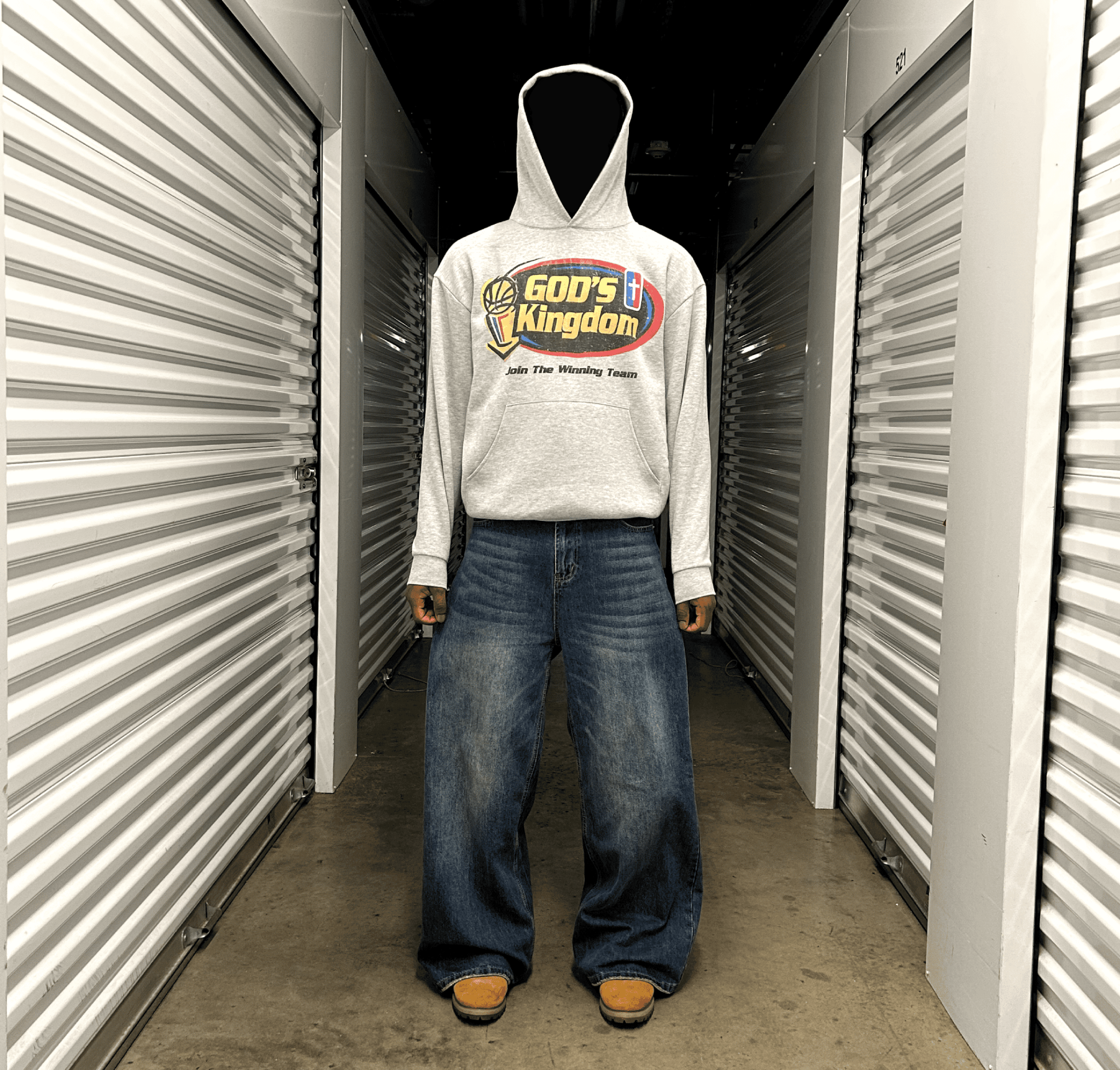 Gray God's Kingdom Hoodie - Divine Visions